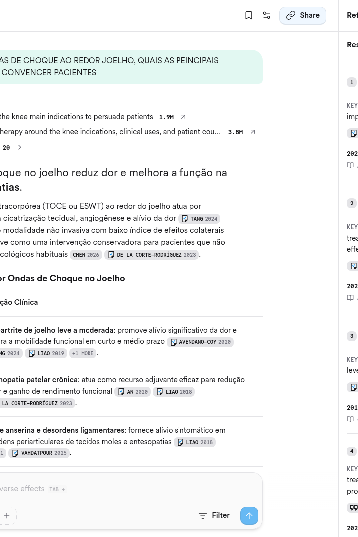 Captura de pantalla de Consensus - Resultados de Búsqueda