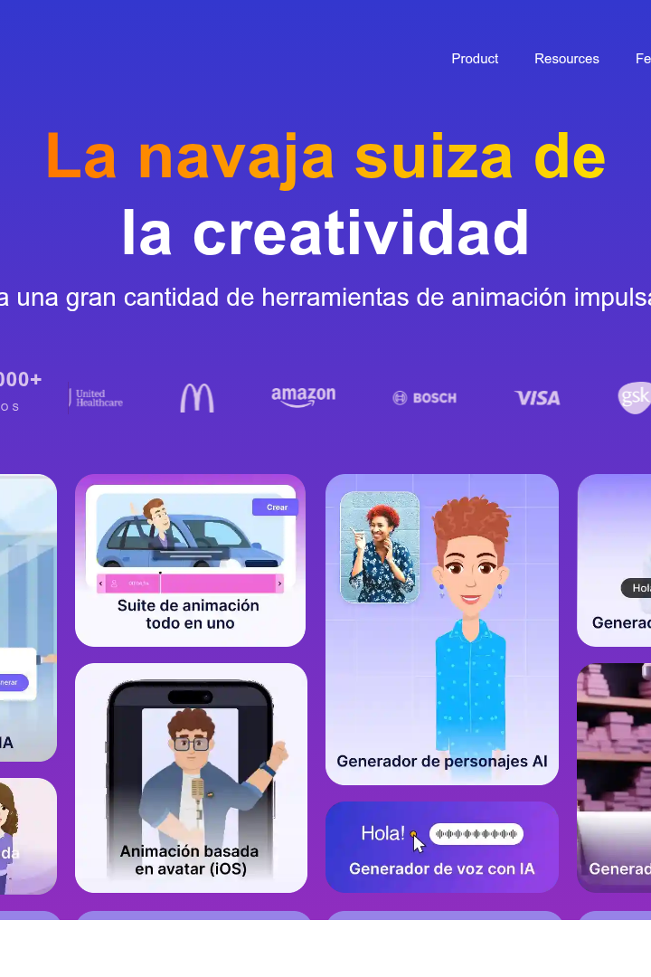 Captura de pantalla de Animaker - Características