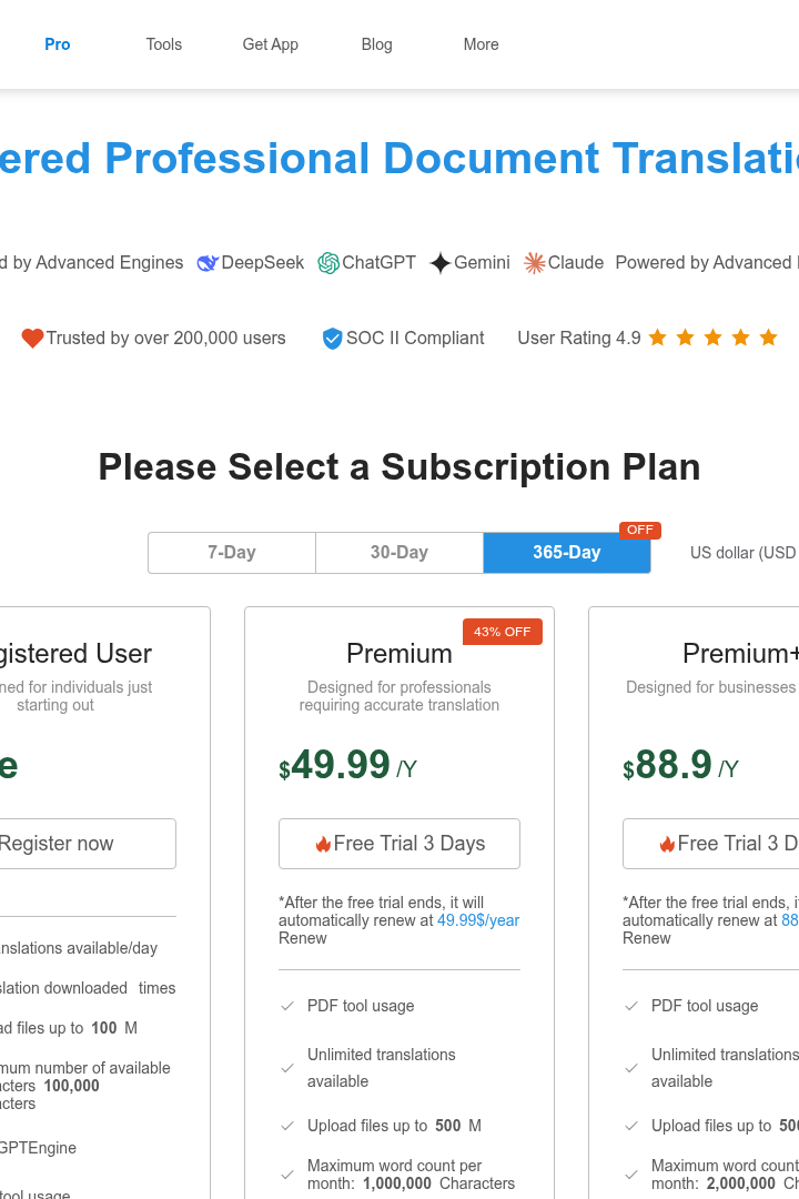 Captura de pantalla de DocLingo AI - Precios y Funcionalidades Pro