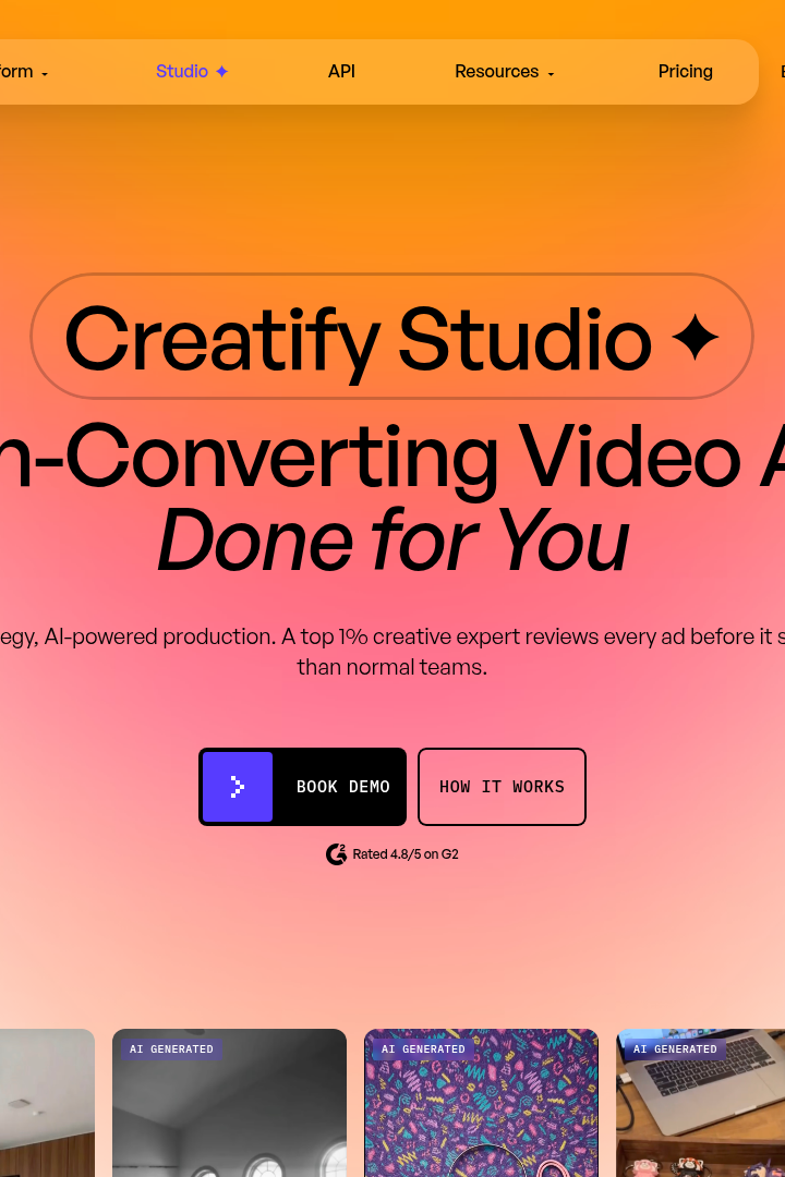 Captura de pantalla de Creatify - Estudio de Creación