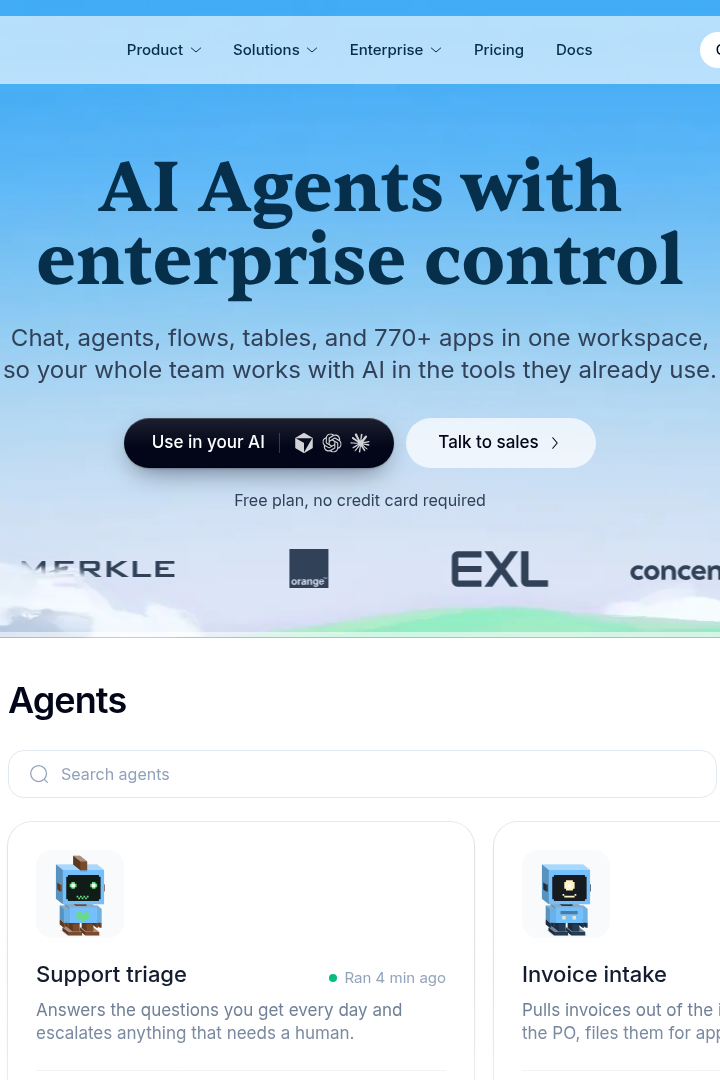 Captura de pantalla de Activepieces - Hero