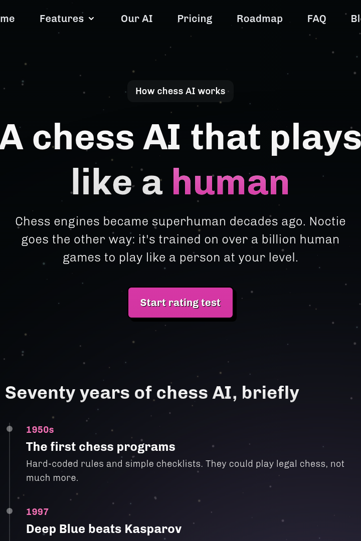Captura de pantalla de Noctie - Bot de Ajedrez con IA