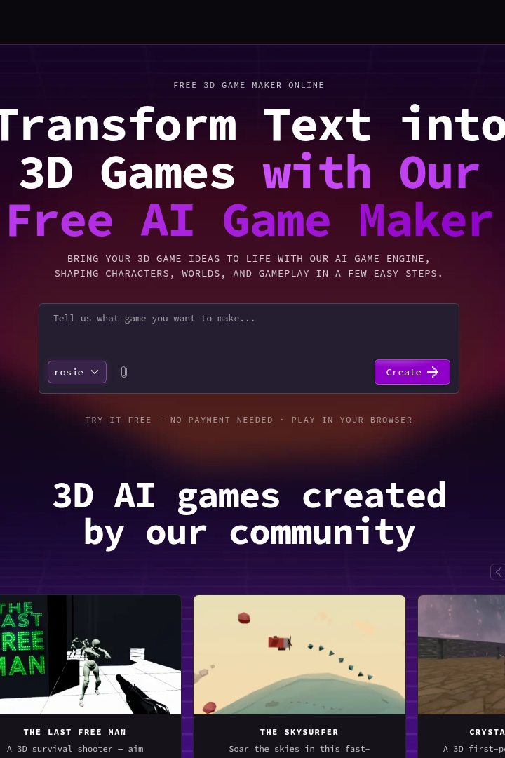 Captura de pantalla de Rosebud 3D Game Maker - Hero