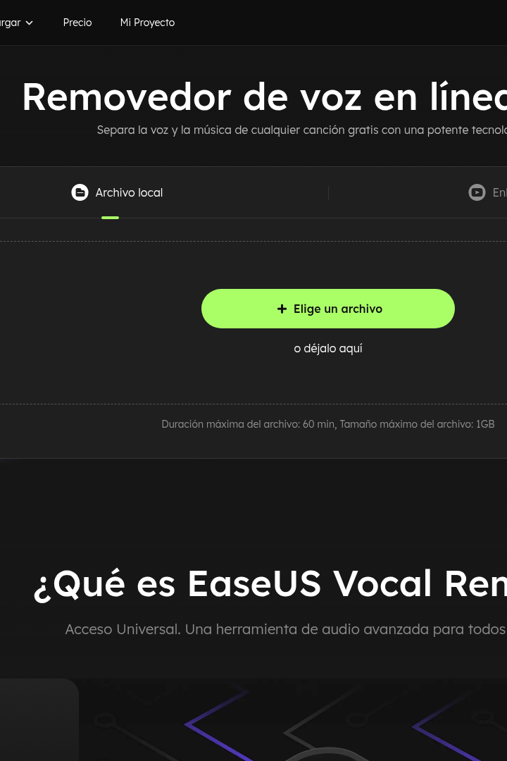Captura de pantalla de EaseUS Vocal Remover - Compartir