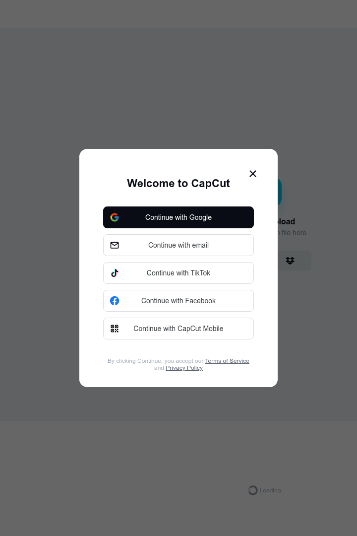 Captura de pantalla de CapCut - Editor de Video Online