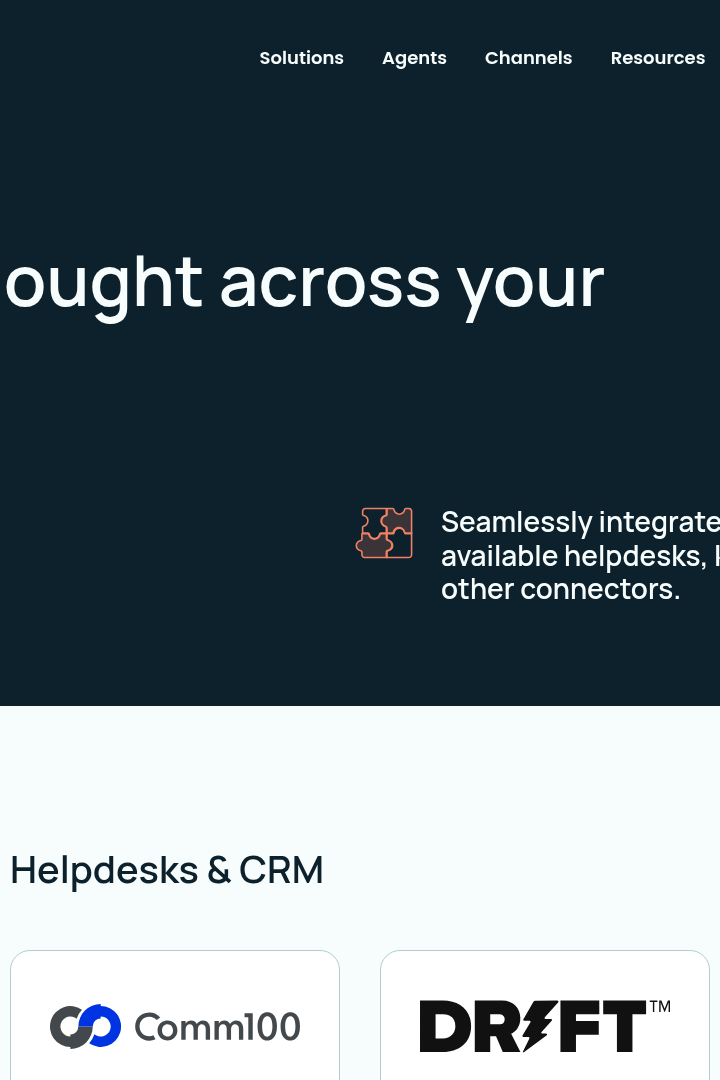 Captura de pantalla de Forethought - Integraciones