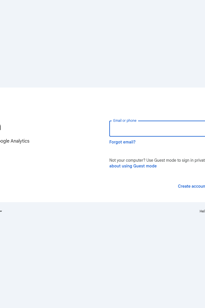 Captura de pantalla de Google Analytics - Hero