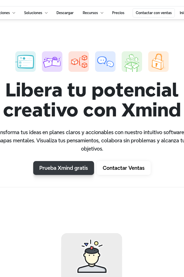 Captura de pantalla de Xmind - Características