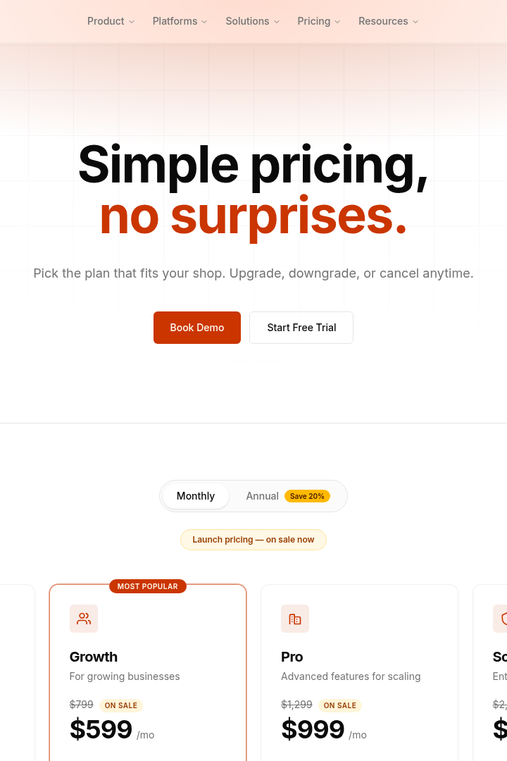 Captura de pantalla de Niche - Precios para Empresas