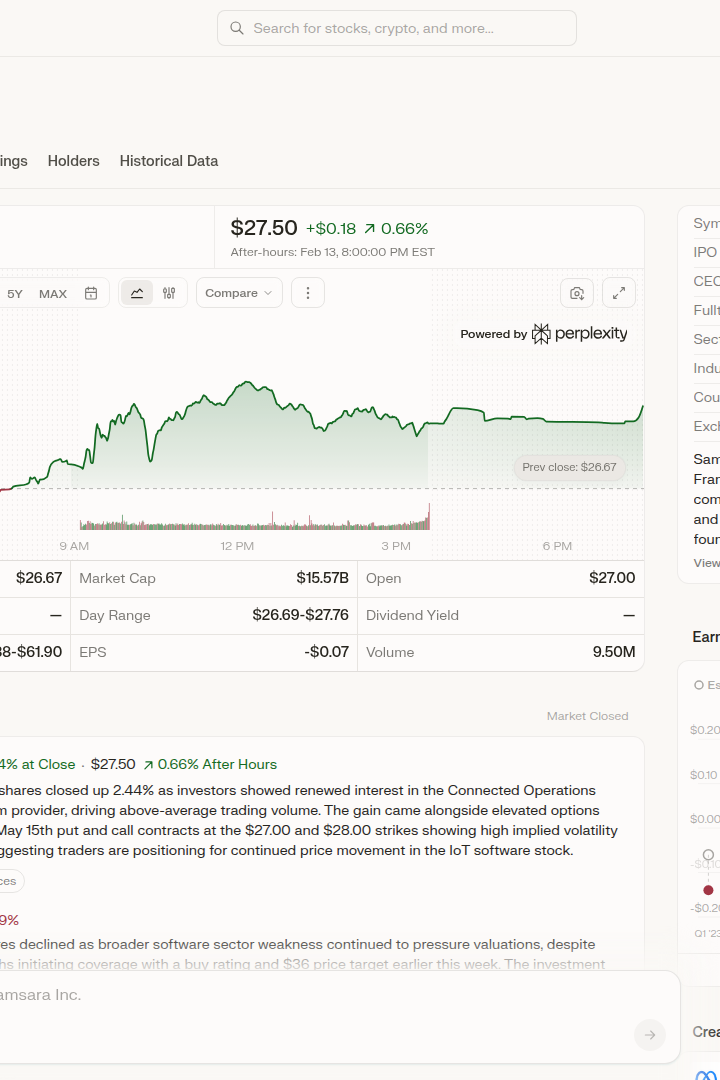 Captura de pantalla de Perplexity AI - Análisis Financiero Detallado