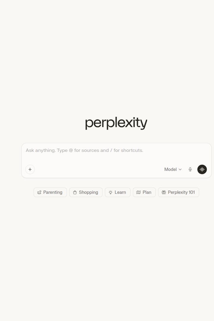 Captura de pantalla de Perplexity AI - Hero