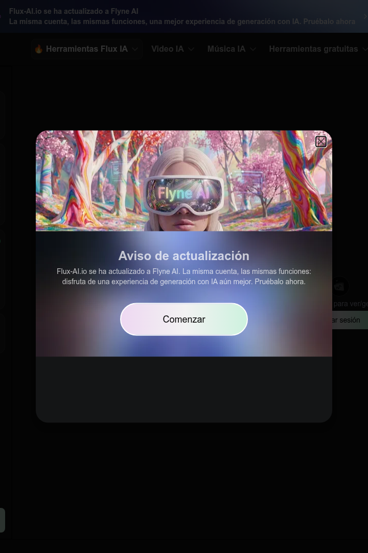 Captura de pantalla de Flux-AI.io - Imagen a Imagen AI