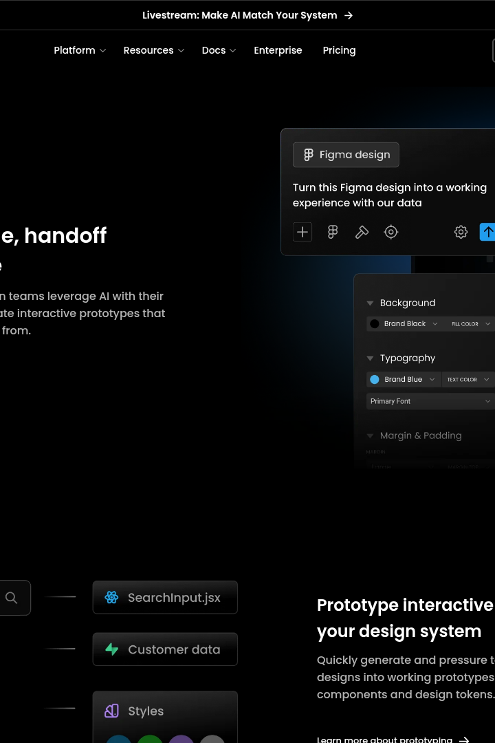 Captura de pantalla de Builder.io - Para Equipos de Diseño