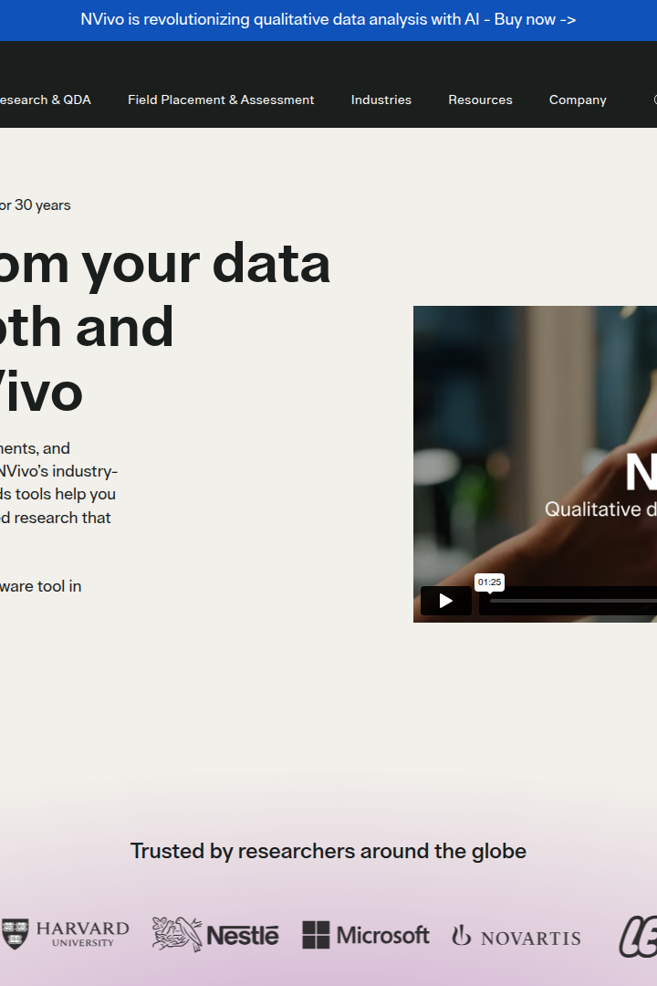 Captura de pantalla de NVivo - Hero