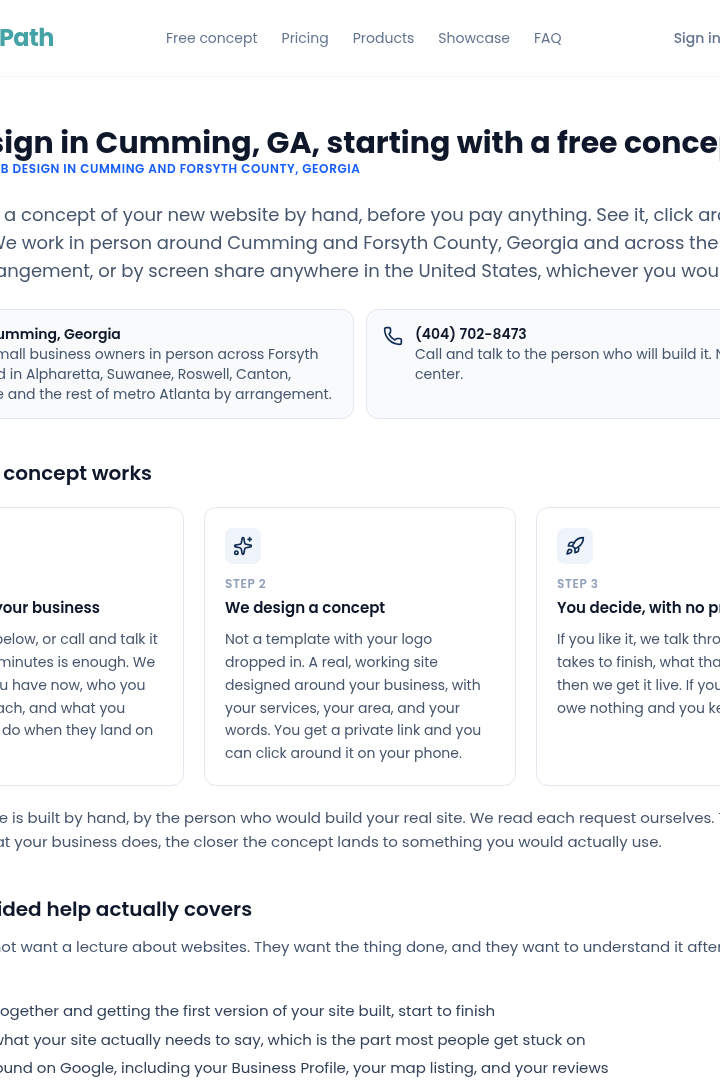 Captura de pantalla de SimplePath - Diseño Web Gratuito