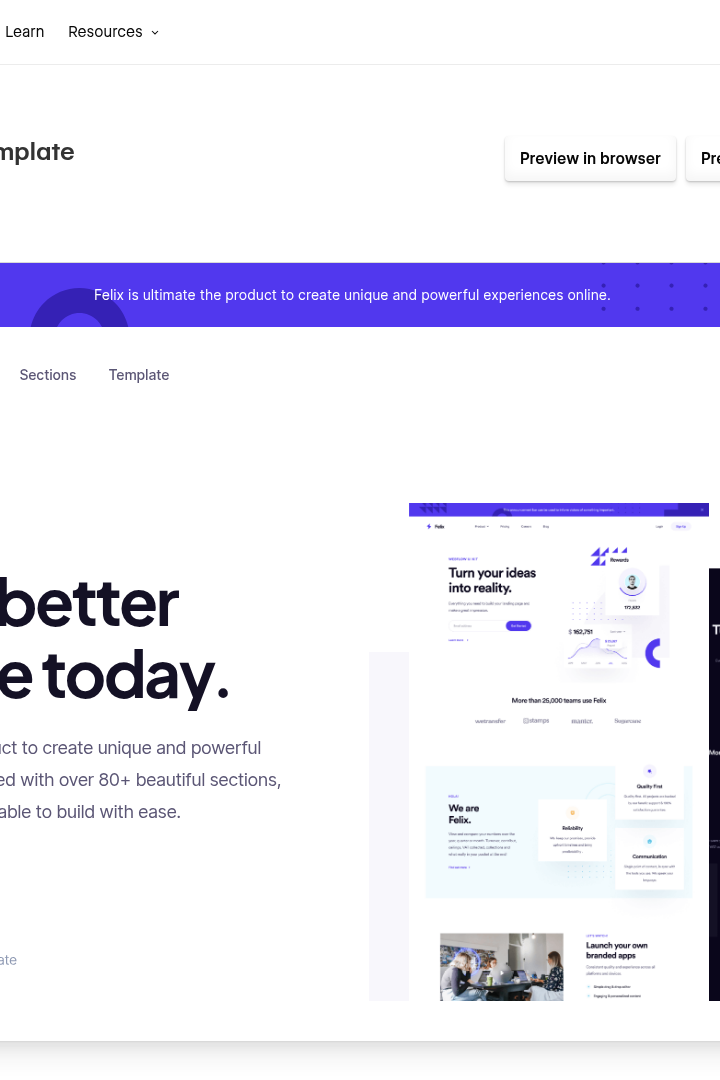 Captura de pantalla de Webflow - Plantilla Profesional