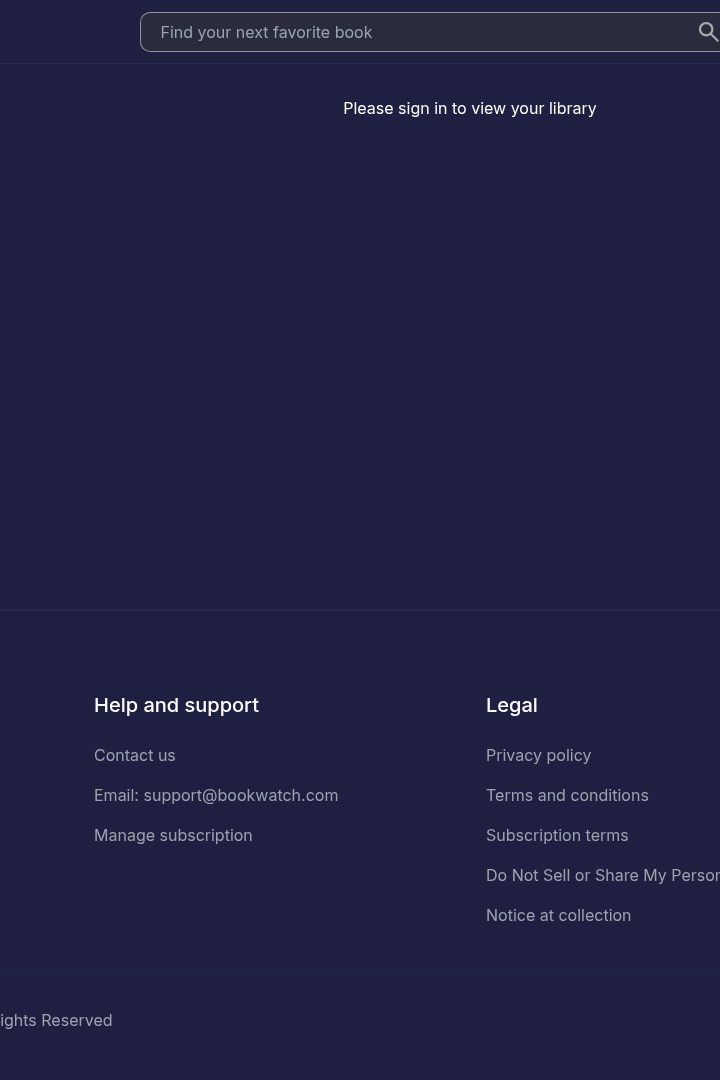 Captura de pantalla de BookWatch - Biblioteca