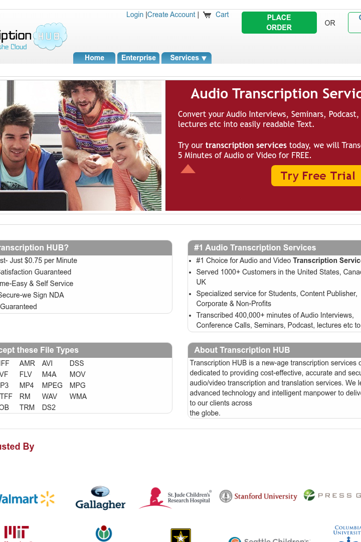 Captura de pantalla de Transcription Hub - Transcripción de Audio