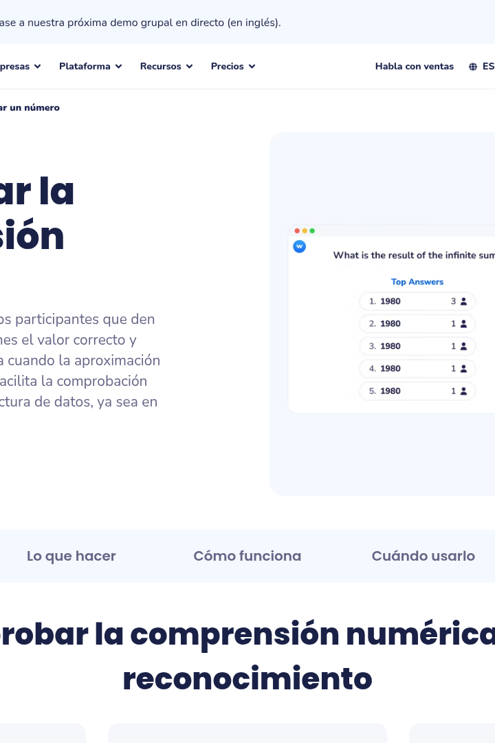 Captura de pantalla de Wooclap - Actividad Interactiva