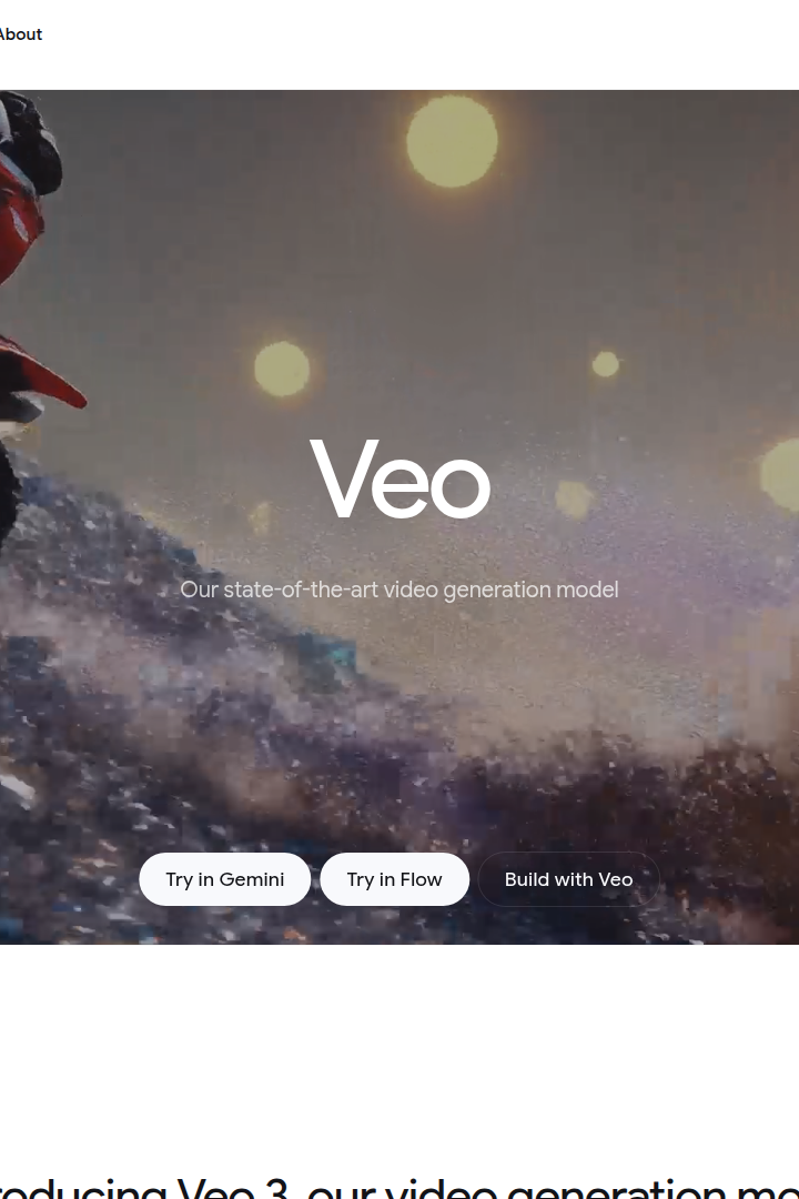 Captura de pantalla de Veo - Hero
