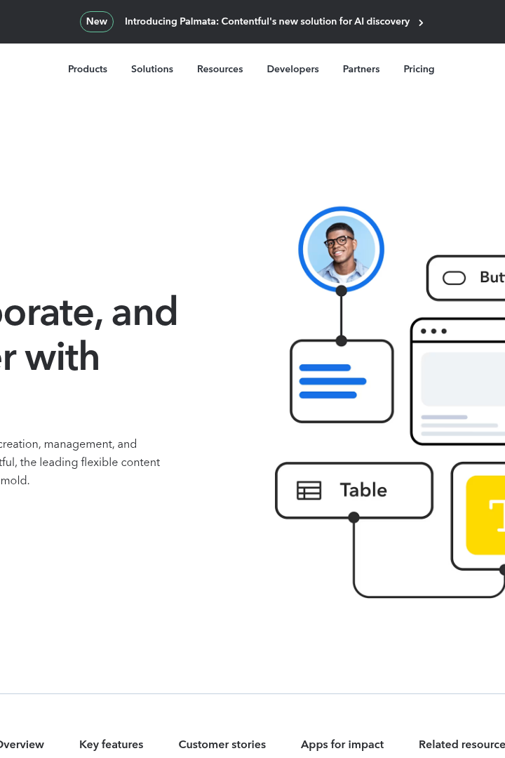 Captura de pantalla de Contentful - Soluciones para Equipos Web