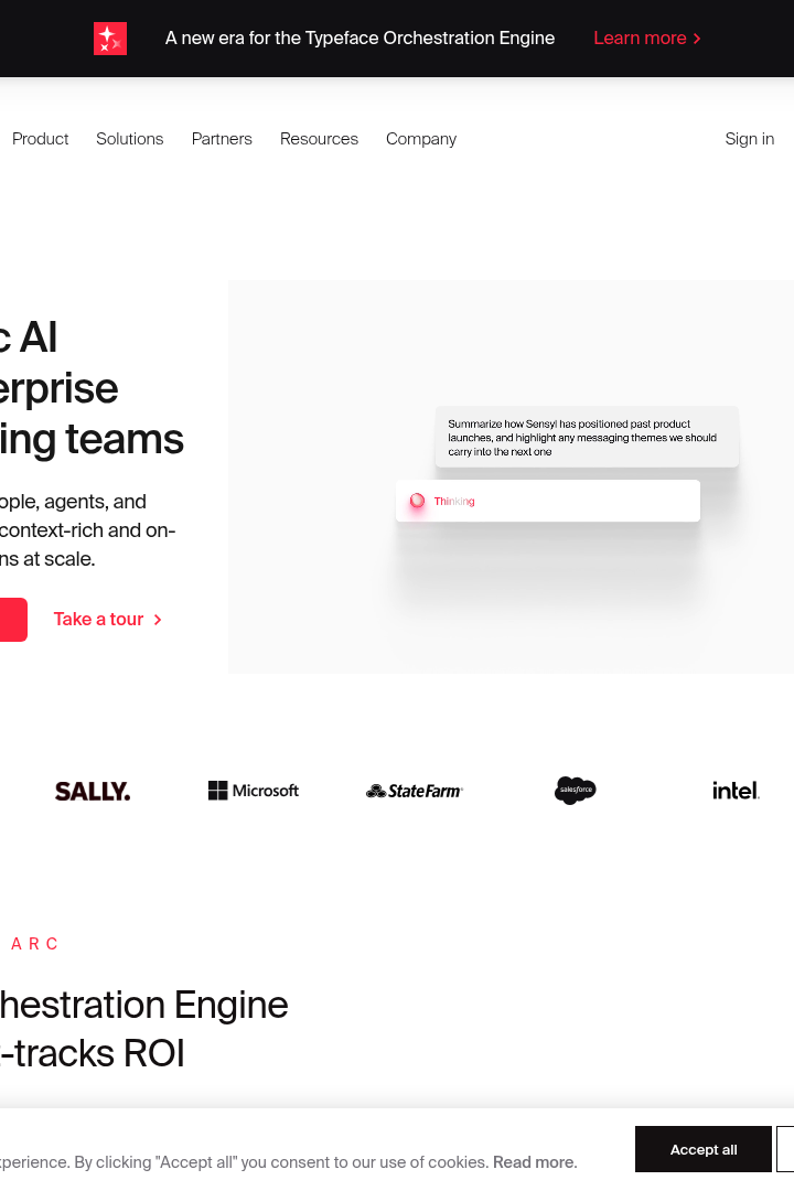 Captura de pantalla de Typeface - Hero