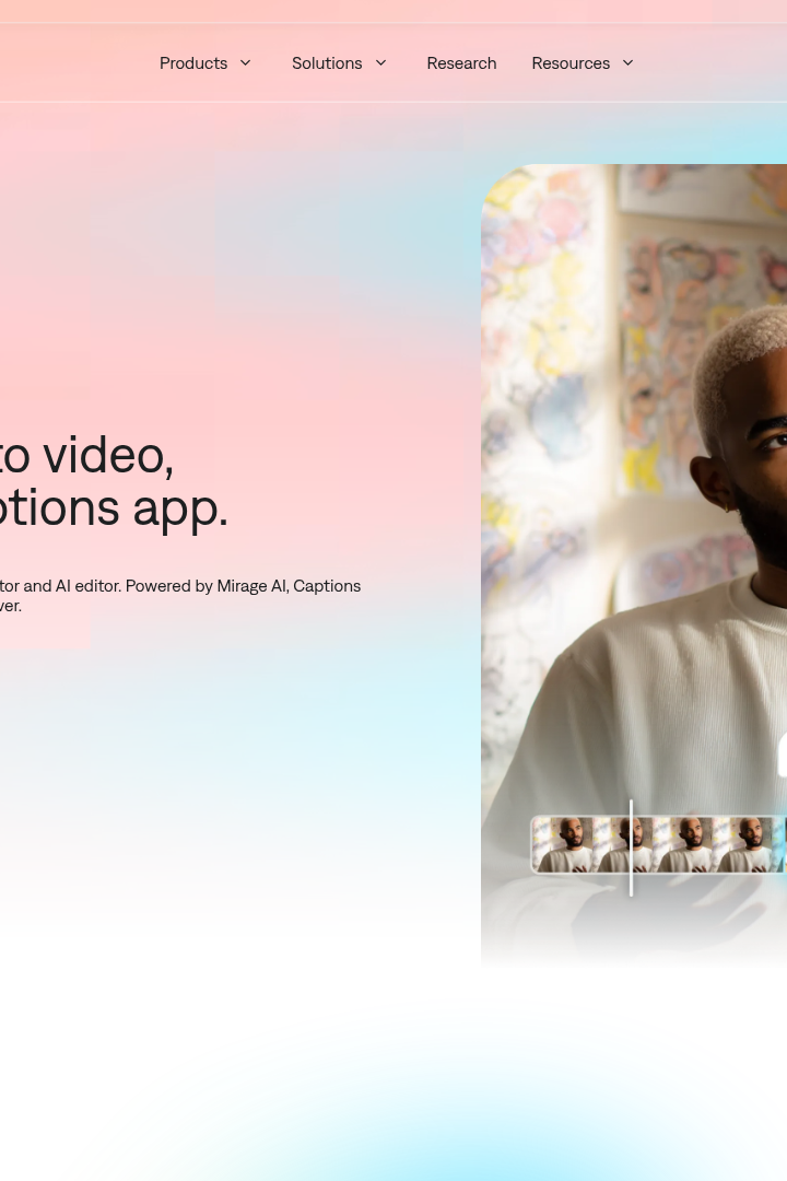 Captura de pantalla de Captions - Features - Lipdub Playground