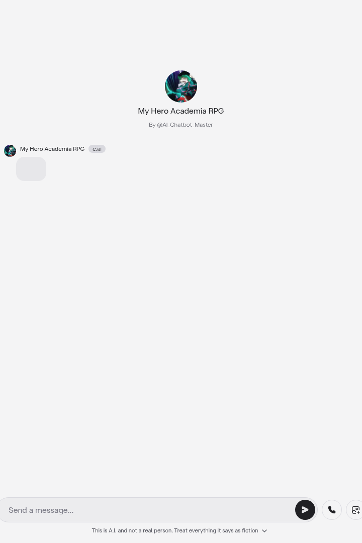 Captura de pantalla de Character AI - Interfaz de Chat