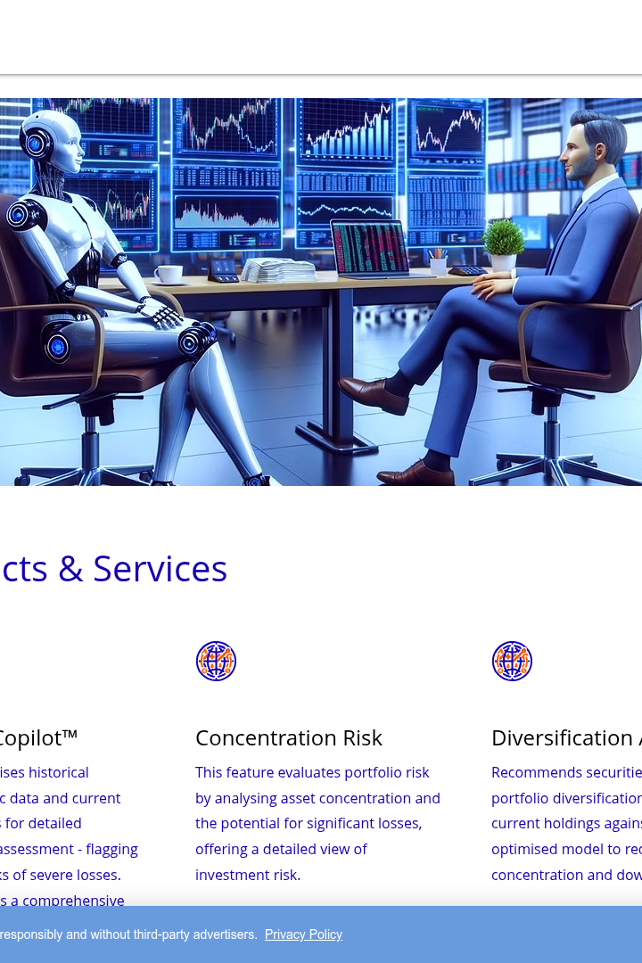 Captura de pantalla de InvestAlert - Nuestros Productos