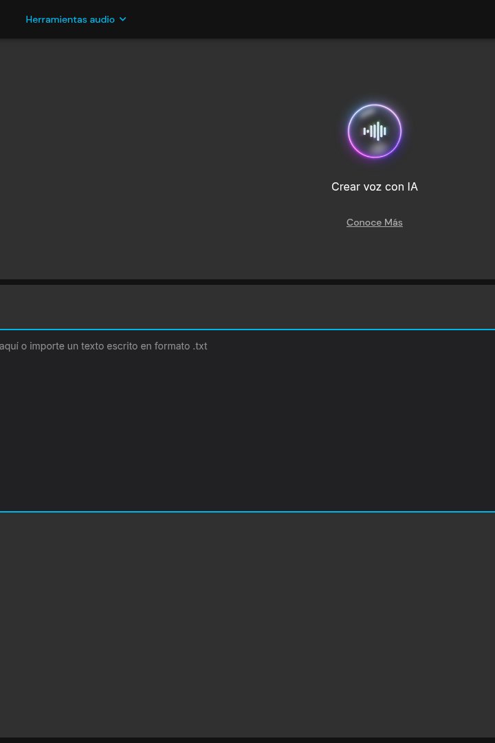 Captura de pantalla de MyEdit Editor de audio IA - Editor de Texto a Voz