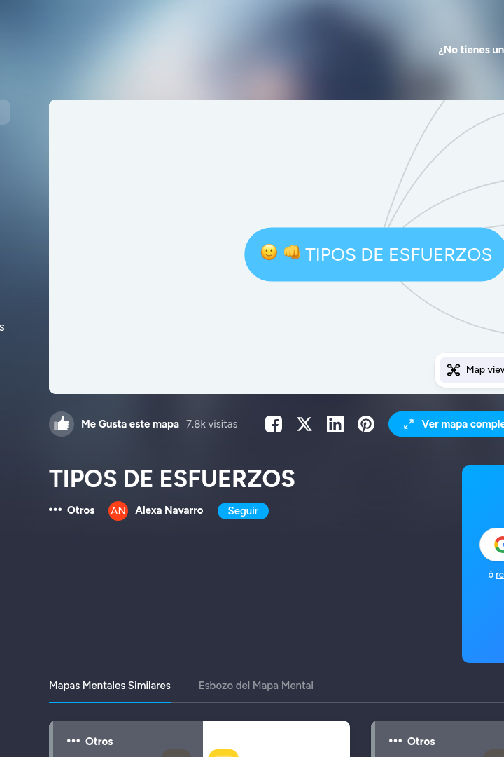 Captura de pantalla de MindMeister - Editor de Mapas Mentales