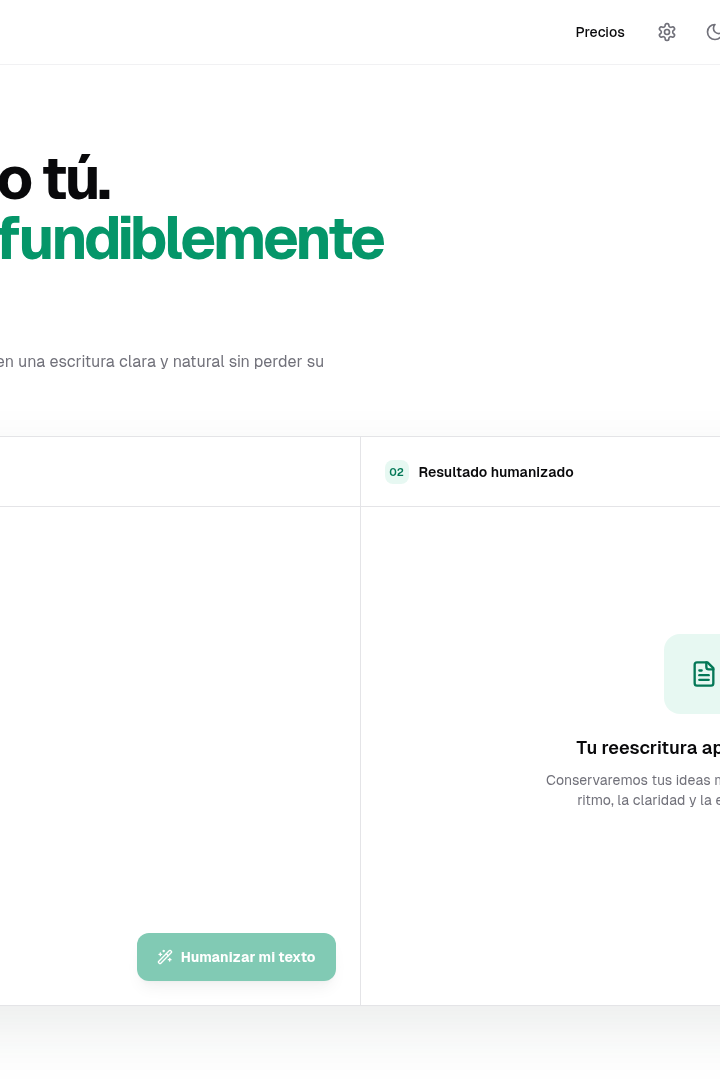 Captura de pantalla de Caktus AI - Herramienta de Humanización