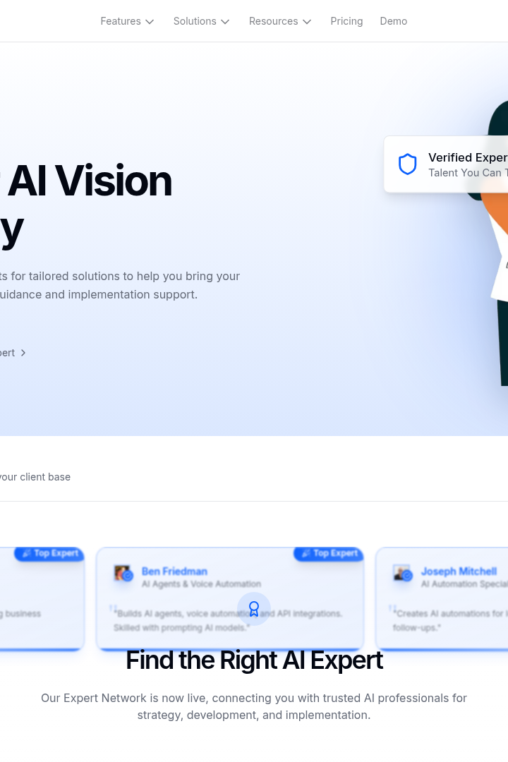 Captura de pantalla de YourGPT.ai - Expertos