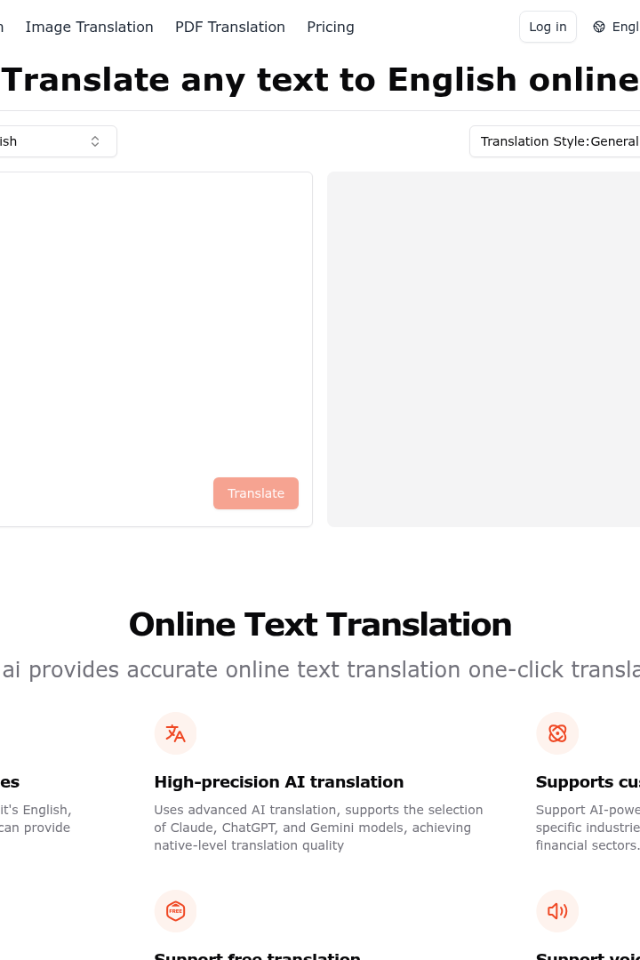 Captura de pantalla de Lufe.ai - Traductor de Texto