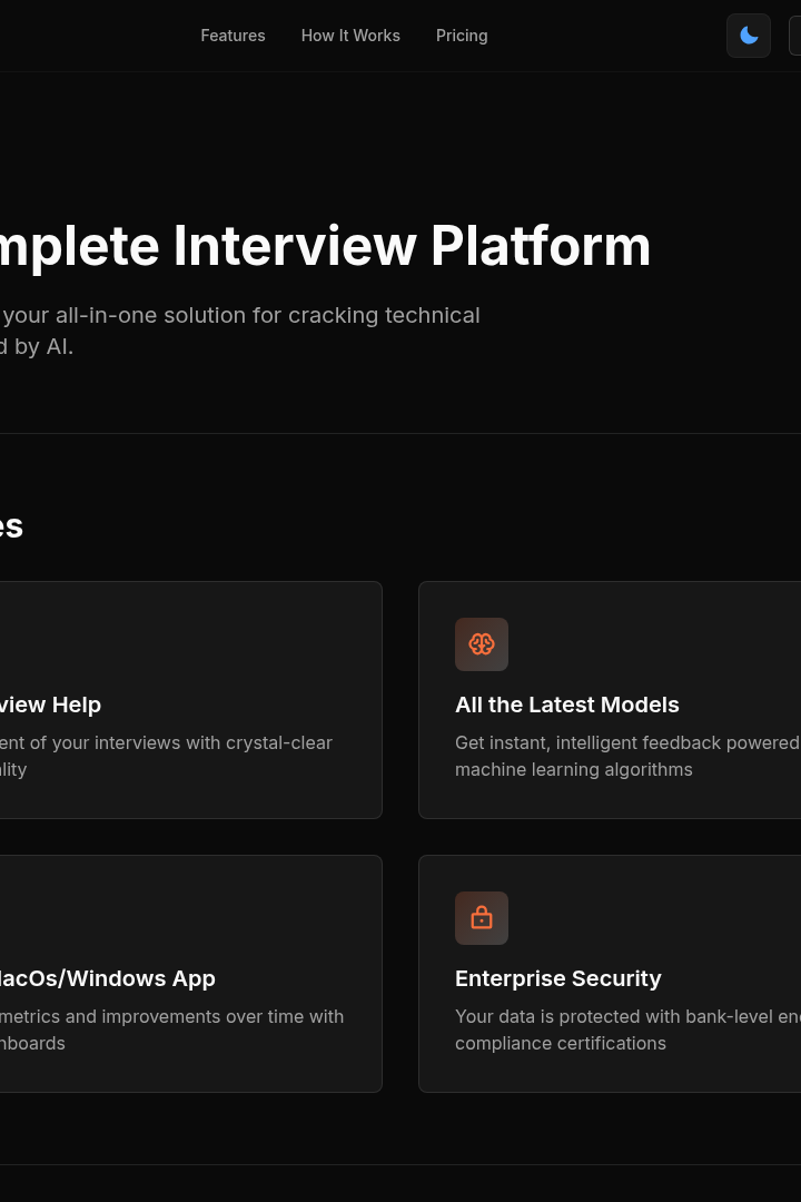 Captura de pantalla de Interview Copilot - Funcionalidades y Precios