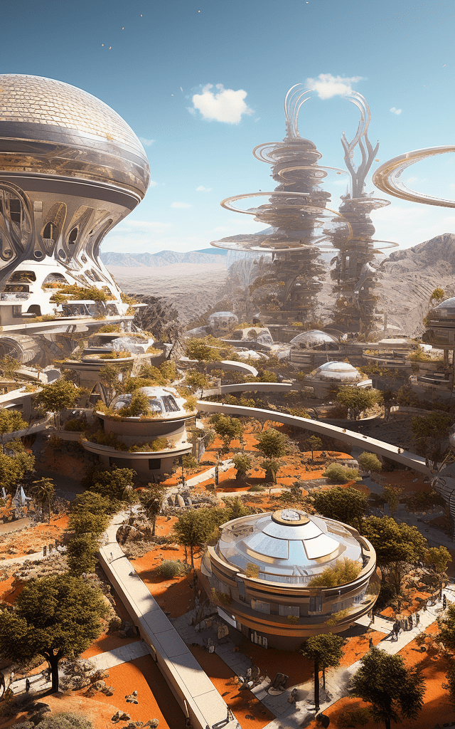 ciudad futurista en el desierto de arizona