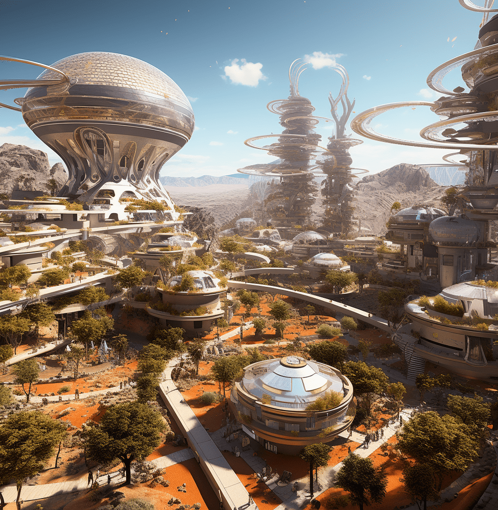 ciudad futurista en el desierto de arizona