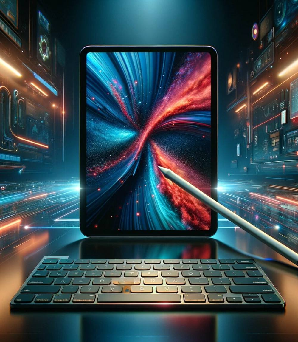 imagen llamativa y futurista del nuevo iPad Pro de Apple