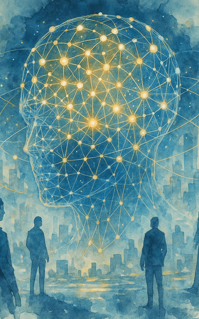 Representación artística de GPT 5.2 como red luminosa integrada