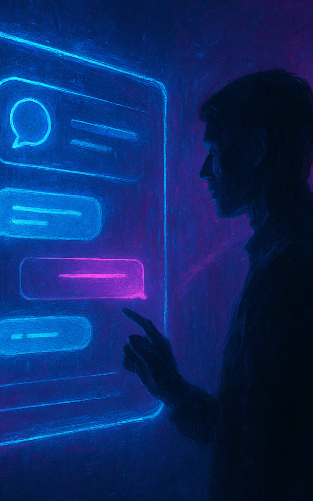 Interfaz futurista de Grok 4.1 en pantalla holográfica