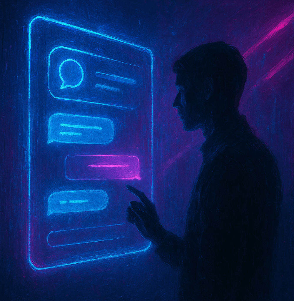 Interfaz futurista de Grok 4.1 en pantalla holográfica
