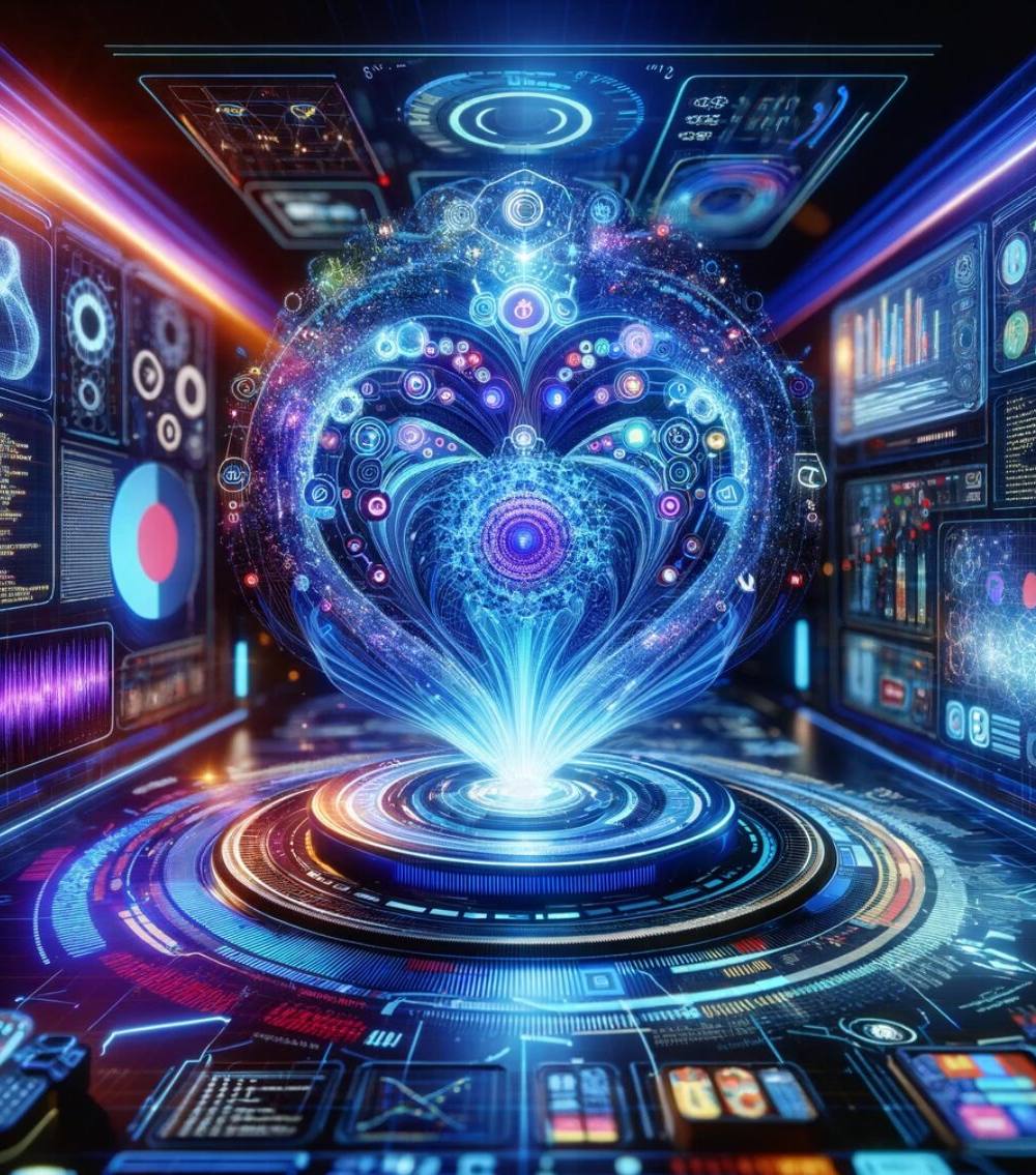 interfaz de tecnología IA futurista