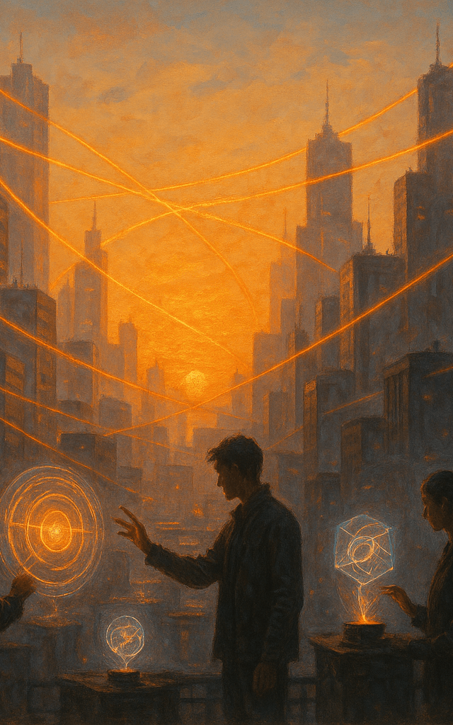 Panorama urbano futurista con referencias a tendencias tecnológicas 2026